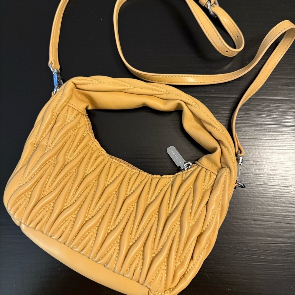 Milan Chiva Yellow Quilted Handbag